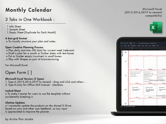 Monthly Calendar Monthly Calendar
